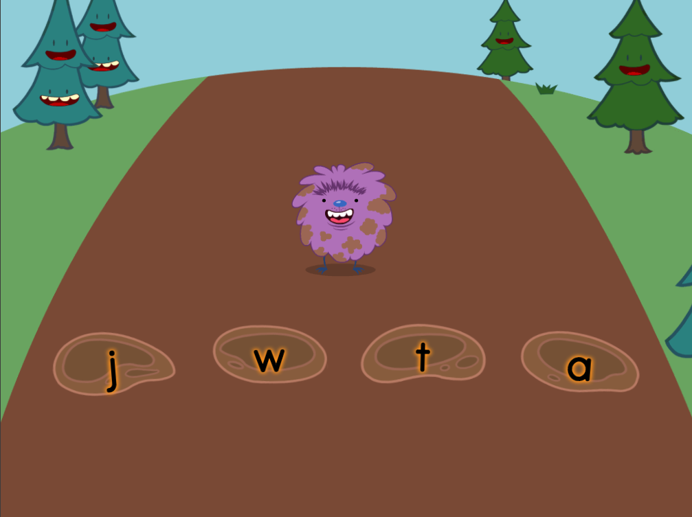 Lowercase Letter Mud Hopper Game
