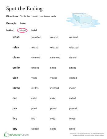 Spelling Patterns: Endings | Printable Workbook | Education.com