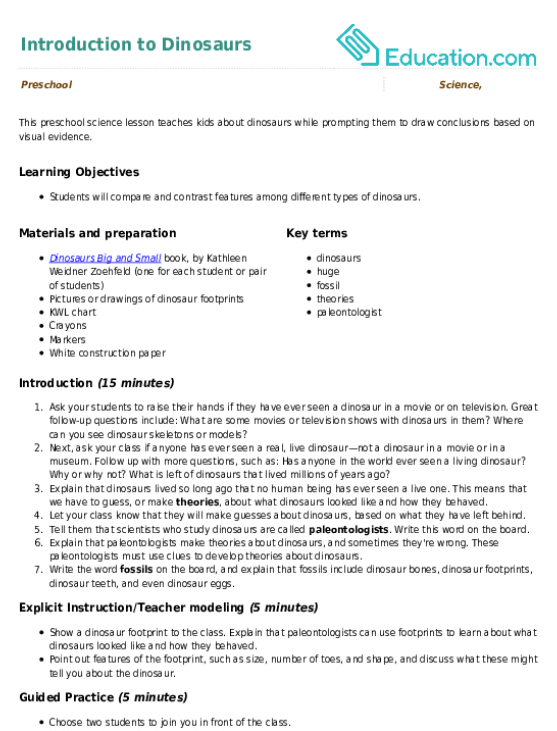 Preschool Science Lesson Plans | Education.com